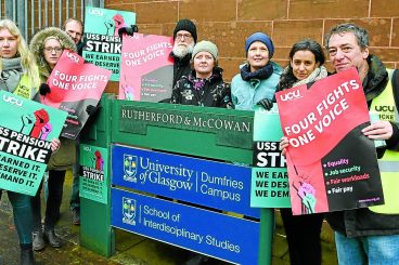 Strike action at uni campus