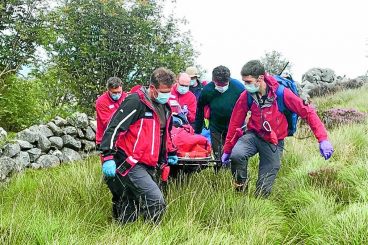 Criffel hill rescue for injured walker