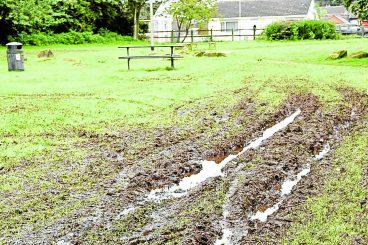 Anger as vandals wreck border park