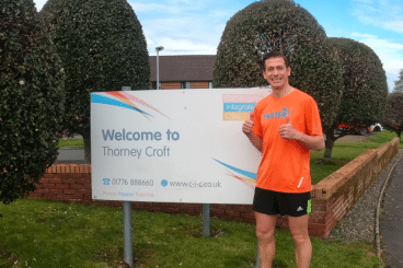 Road runner goes the extra mile for care home