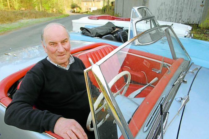 Gordon sitting in his 1962 Hillman Minx