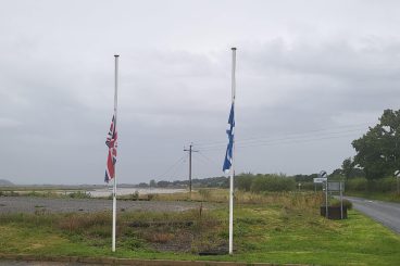 Flags lowered