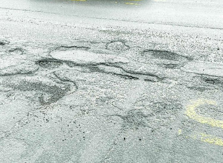 Road repairs on track