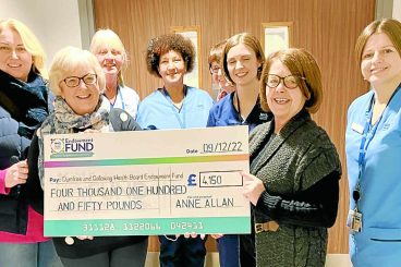 Cancer unit benefits from Anne’s fundraising flurry