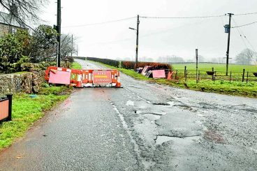 Rural road repair cost £1.4m