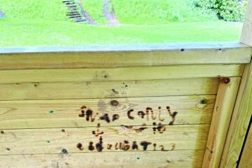 Anger after park shelter vandalised