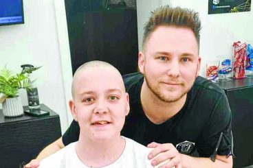 Leah’s hair-raising charity efforts make family proud