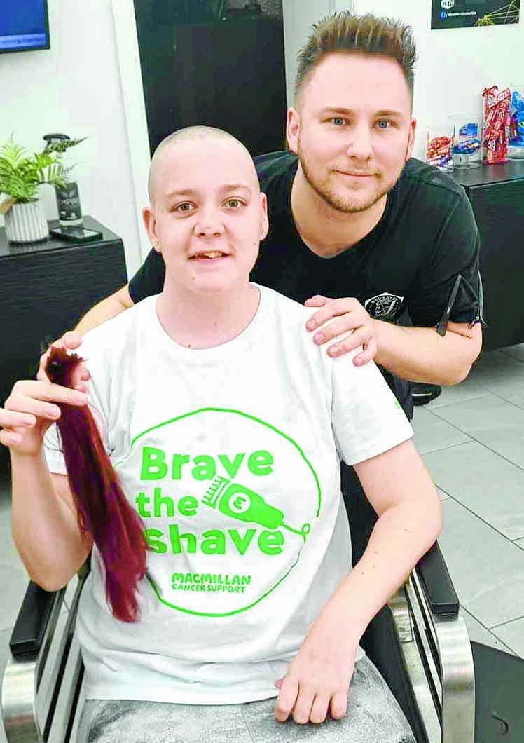 Leah’s hair-raising charity efforts make family proud