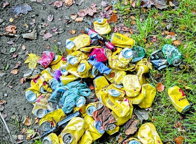 65 bags of rubbish found in river