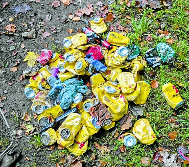 65 bags of rubbish found in river