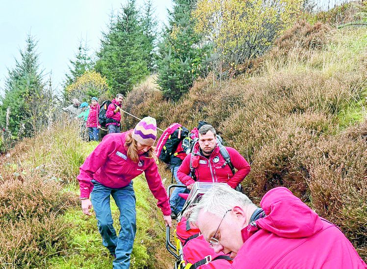 Forest rescue for injured mountain biker