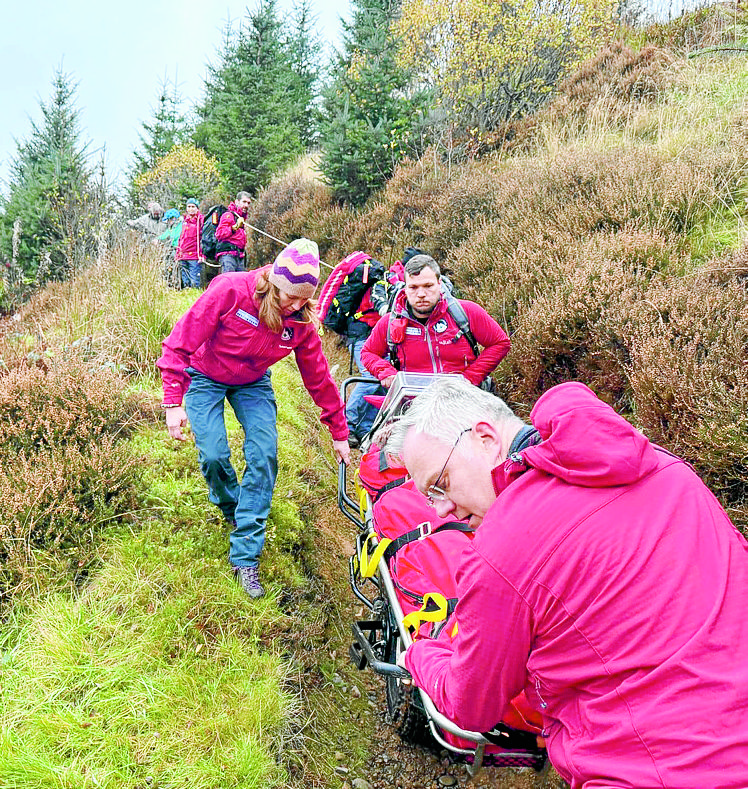 Forest rescue for injured mountain biker