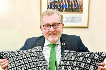 Sanquhar pattern cushions impress at Westminster