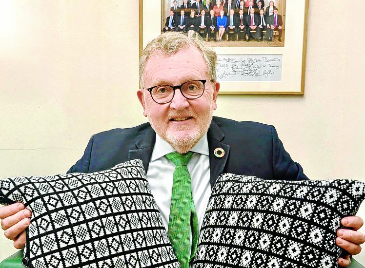 Sanquhar pattern cushions impress at Westminster