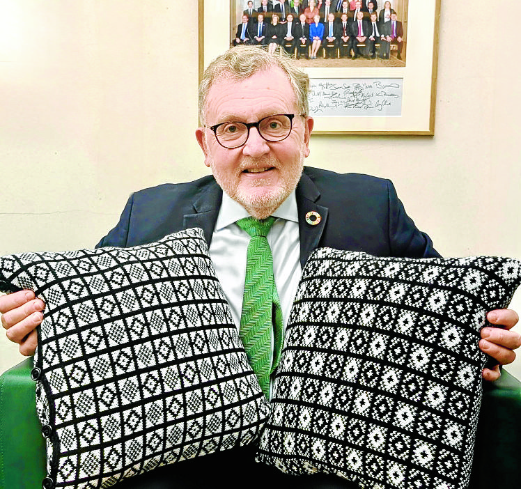 Sanquhar pattern cushions impress at Westminster