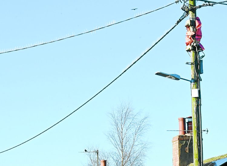 Village without power after pole fire