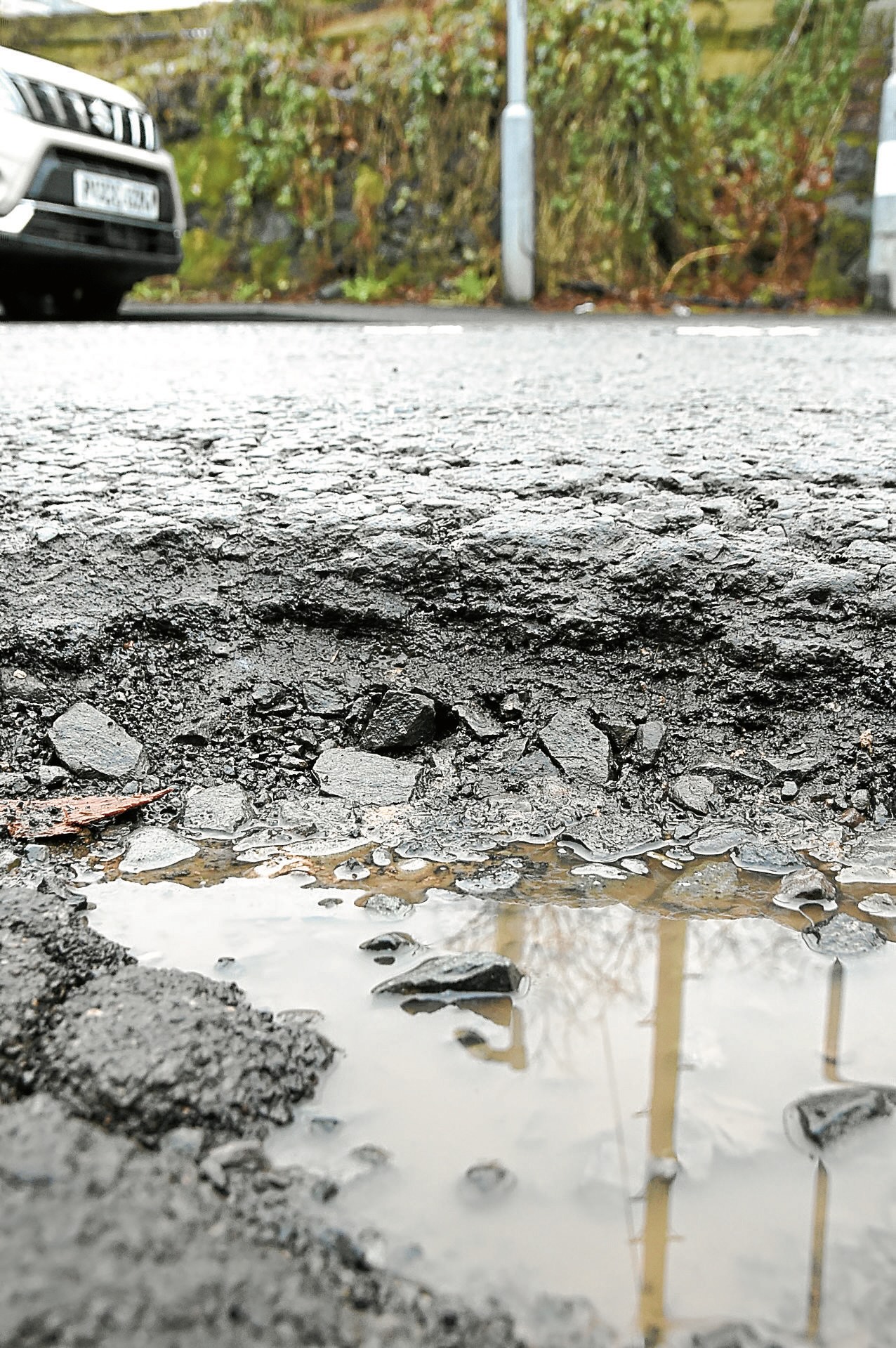 Neighbours live in fear of pothole