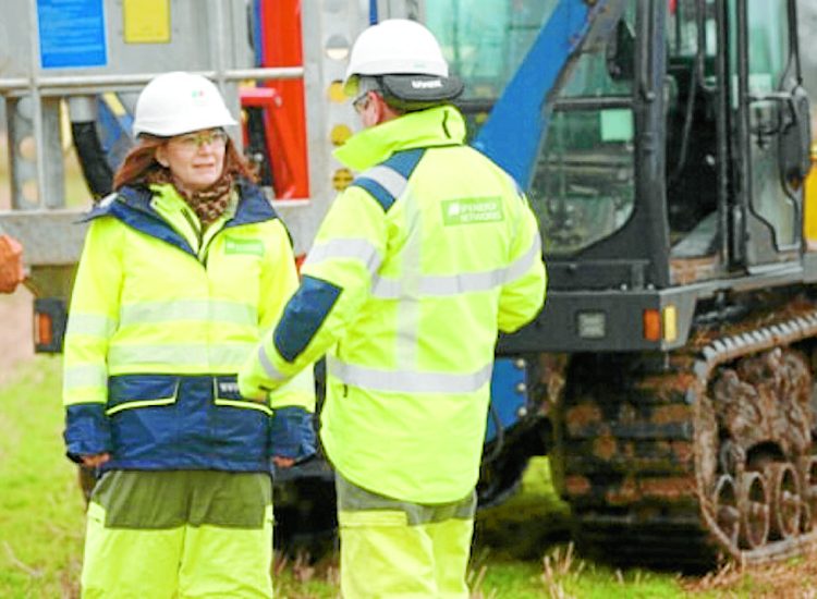 Power boss surveys storm damage