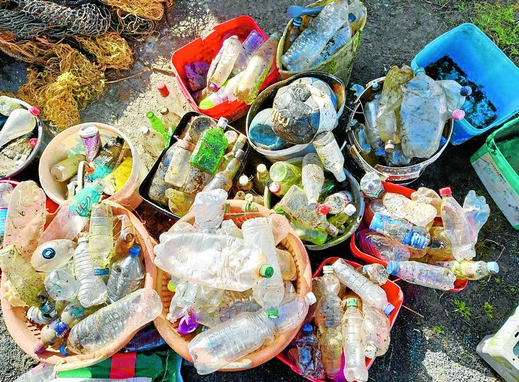 Unusual items wash up in beach clean